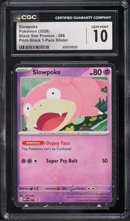 2026 Pokemon Mega Evolution Promo Pitch Black Slowpoke #86 CGC 10 GEM MINT