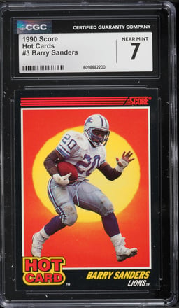 1990 Score Hot Cards Barry Sanders #3 CGC 7 NRMT