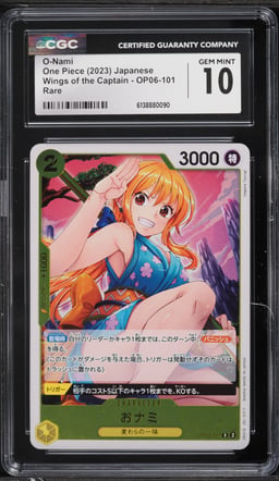 2023 One Piece Japanese Wings Of The Captain O-Nami #OP06-101 CGC 10 GEM MINT