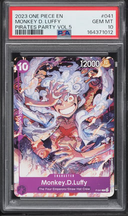 2023 One Piece Promo Pirates Party Vol. 5 Alt Art Monkey D. Luffy #P-041 PSA 10 GEM MINT