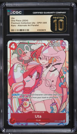 2024 One Piece Premium Collection Alt Art Uta #OP01-005 CGC 10 PRISTINE