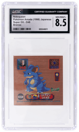 1998 Amada Pokemon Japanese Super Dx Stickers Nidoqueen #D48 CGC 8.5