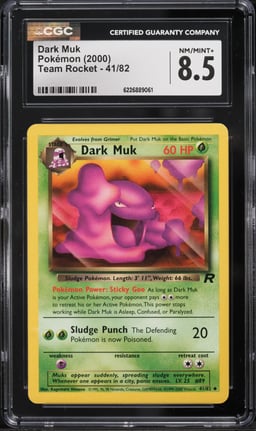 2000 Pokemon Team Rocket Dark Muk #41 CGC 8.5 NM-MT+