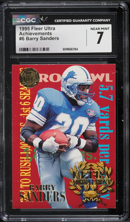 1995 Ultra Achievements Barry Sanders #6 CGC 7 NRMT