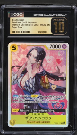 2025 One Piece Japanese Premium Booster Best Vol.2 SR Boa Hancock #PRB02-017 CGC 10 PRISTINE