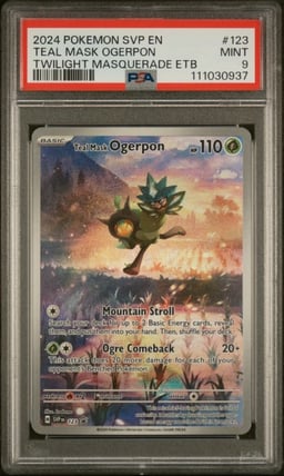2024 POKEMON SVP EN-SV BLACK STAR PROMO #123 TEAL MASK OGERPON PSA 9