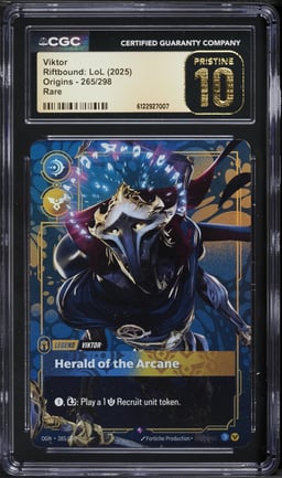 2025 Riftbound League Of Legends LoL Origins Viktor #265 CGC 10 PRISTINE
