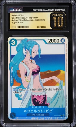 2025 One Piece Japanese Anime 25th Collection SR Nefeltari Vivi #EB02-026 CGC 10 PRISTINE