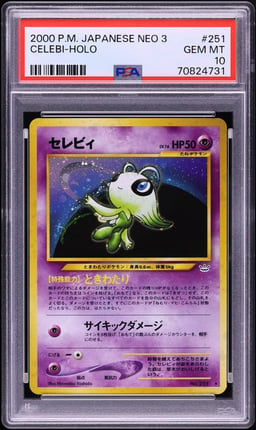 2001 Pokemon Japanese Neo 3 Holo Celebi #3 PSA 10 GEM MINT