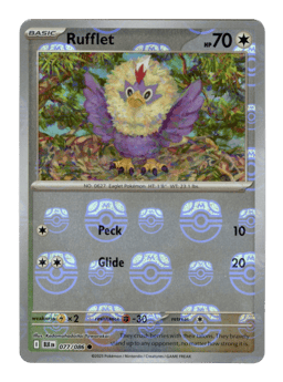 2025 Rufflet  (Master Ball) #077 Black Bolt
