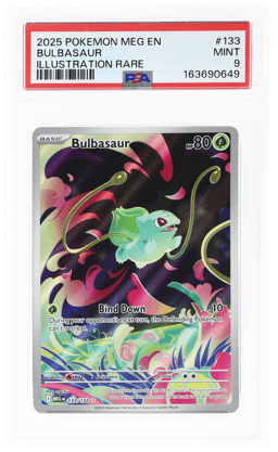 2025 Pokemon Mega Evolution Promo Illustration Rare Bulbasaur #133 PSA 9