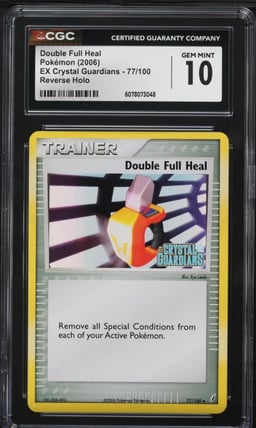 2006 Pokemon EX Crystal Guardians Reverse Holo Double Full Heal #77 CGC 10 GEM