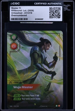 2026 Riftbound Chinese League Of Legends LoL Unleashed Master Yi #231 CGC AUTH