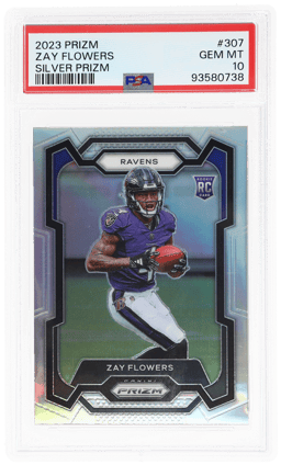 2023 Panini Prizm Silver Prizm Zay Flowers #307 PSA 10