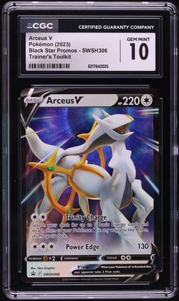 2023 Pokemon Scarlet & Violet Black Star Promo Trainer's Toolkit Holo Arceus V #SWSH306 CGC 10