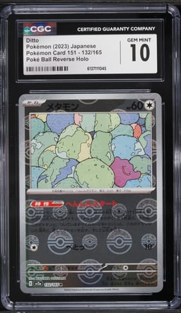 2023 Pokemon Japanese Scarlet & Violet 151 Poke Ball Reverse Holo Ditto #132 CGC 10 GEM MINT