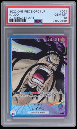 2022 One Piece Romance Dawn Japanese Alternate Art Kaido #OP01061 PSA 10