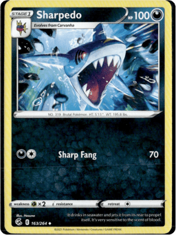 2021 Sharpedo #163 Fusion Strike