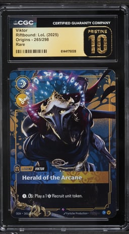 2025 Riftbound League Of Legends LoL Origins Viktor #265 CGC 10 PRISTINE