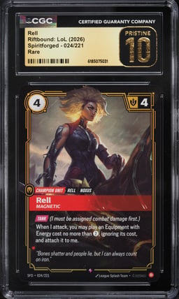 2026 Riftbound League Of Legends Spiritforged Rell #024 CGC 10 PRISTINE