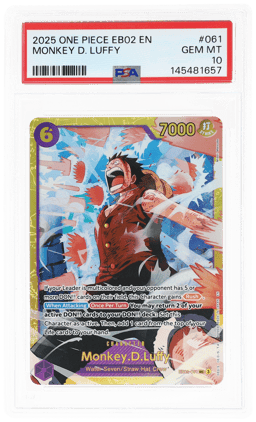 2025 One Piece Anime 25th Collection Monkey D. Luffy #EB02-061 PSA 10