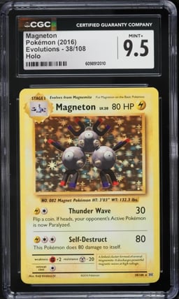 2016 Pokemon XY Evolutions Holo Magneton #38 CGC 9.5 MINT+
