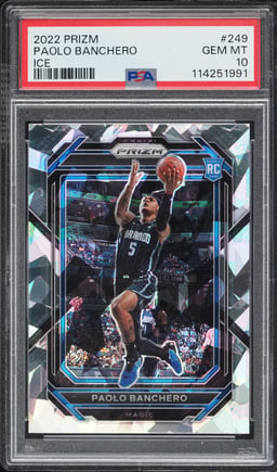 2022 Panini Prizm Ice Paolo Banchero ROOKIE #249 PSA 10 GEM MINT
