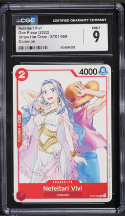 2022 One Piece Straw Hat Crew Nefeltari Vivi #ST01-009 CGC 9 MINT