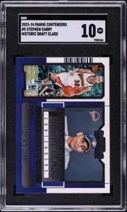 2023 Panini Contenders Historic Draft Class Stephen Curry #5 SGC 10 GEM MINT
