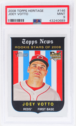 2008 Topps Heritage Joey Votto #146 PSA 9