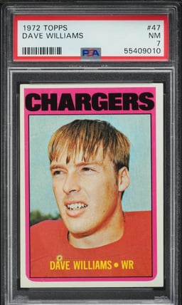 1972 Topps Football Dave Williams #47 PSA 7 NRMT