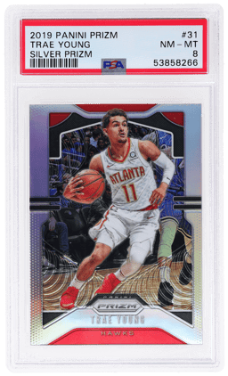 2019 Panini Prizm Silver Prizm Trae Young #31 PSA 8