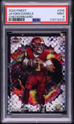 2024 Finest Checkerboard Jayden Daniels ROOKIE #246 PSA 9 MINT