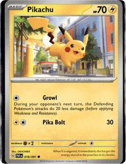2024 Pikachu #18 Paldean Fates