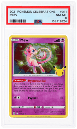2021 Pokemon Sword and Shield Celebrations Mew #011 PSA 8