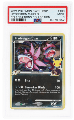2021 Pokemon Sword and Shield Black Star Promo Celebrations Collection Holo Hydreigon C #138 PSA 9