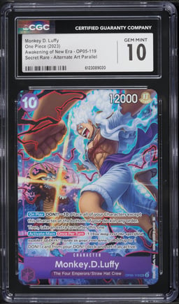 2023 One Piece Awakening Of The New Era Alt Art Monkey D. Luffy #OP05-119 CGC 10 GEM MINT