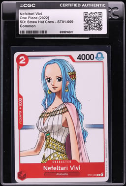 2022 One Piece Starter Deck: Straw Hat Crew Nefeltari Vivi #ST01-009 CGC AUTH