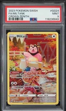 2023 Pokemon Sword & Shield Crown Full Art Zenith Miltank #GG24 PSA 9 MINT