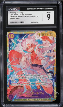 2024 One Piece Japanese The Best Secret Rare Monkey D. Luffy #OP05-119 CGC 9 MINT