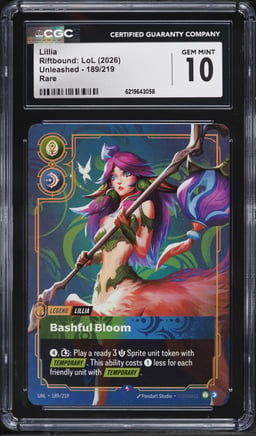 2026 Riftbound: League Of Legends Unleashed Lillia #189 CGC 10 GEM MINT