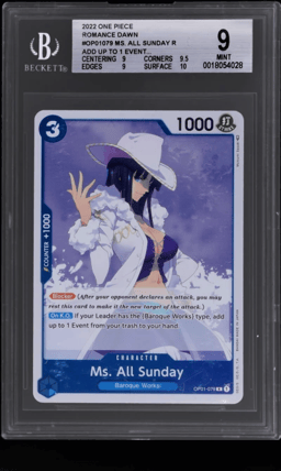 2022 One Piece Romance Dawn Ms. All Sunday #OP01079 BGS 9