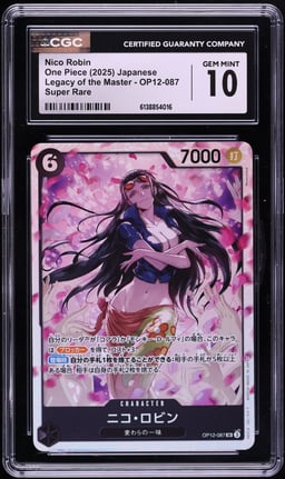 2025 One Piece Japanese Legacy Of The Master SR Nico Robin #OP12-087 CGC 10 GEM MINT