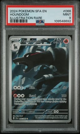 2024 POKEMON SFA EN-SHROUDED FABLE ILLUSTRATION RARE #066 HOUNDOOM PSA 9