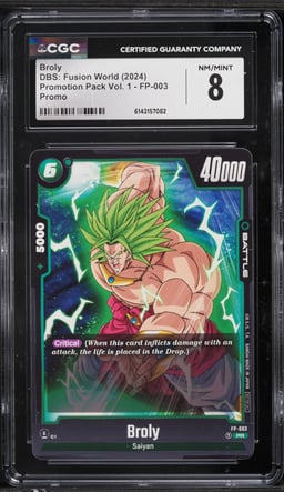 2024 Dragon Ball Super Fusion World Promotion Pack Vol. 1 Broly #FP-003 CGC 8 NM-MT