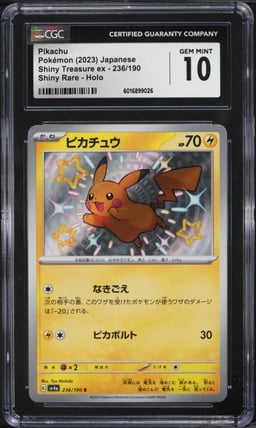 2023 Pokemon Japanese SV Shiny Treasure EX Shiny Pikachu #236 CGC 10 GEM MINT