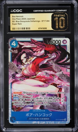 2024 One Piece Japanese SD: Blue Donquixote Doflamingo SR Boa Hancock #ST17-004 CGC 10 PRISTINE