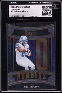 2025 Select Numbers Jahmyr Gibbs #6 CGC AUTH