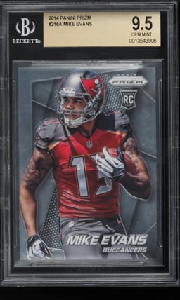 2014 Panini Prizm Mike Evans ROOKIE #216A BGS 9.5 GEM MINT