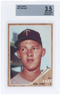 1962 Topps Jim Kaat #21 BGS 3.5